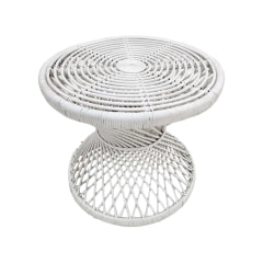 Peacock Side Table - White  F-CS204-WH