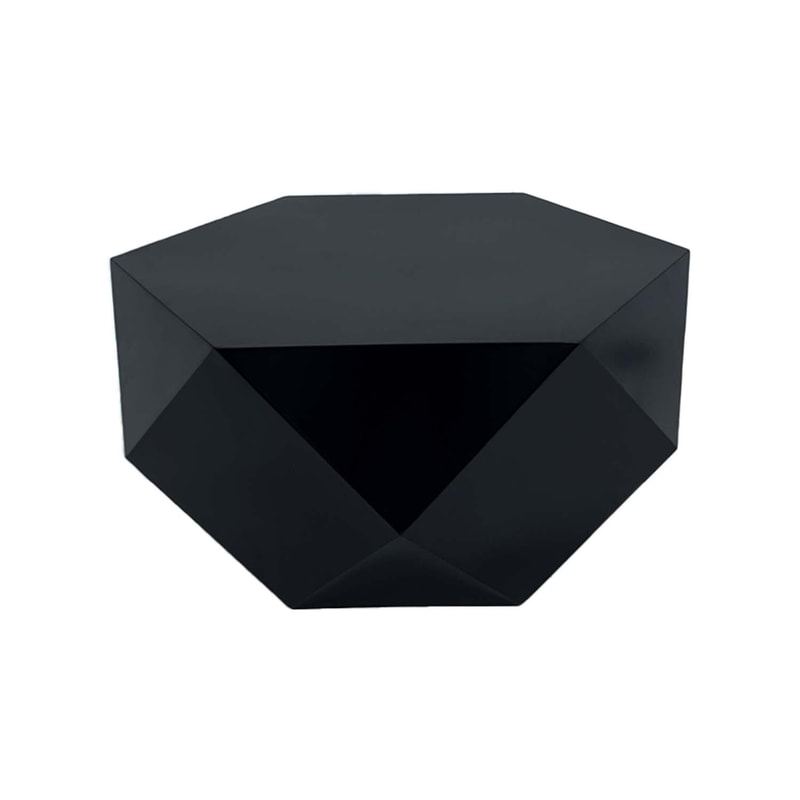 F-CT173-BL Maison geometric metal coffee table in black