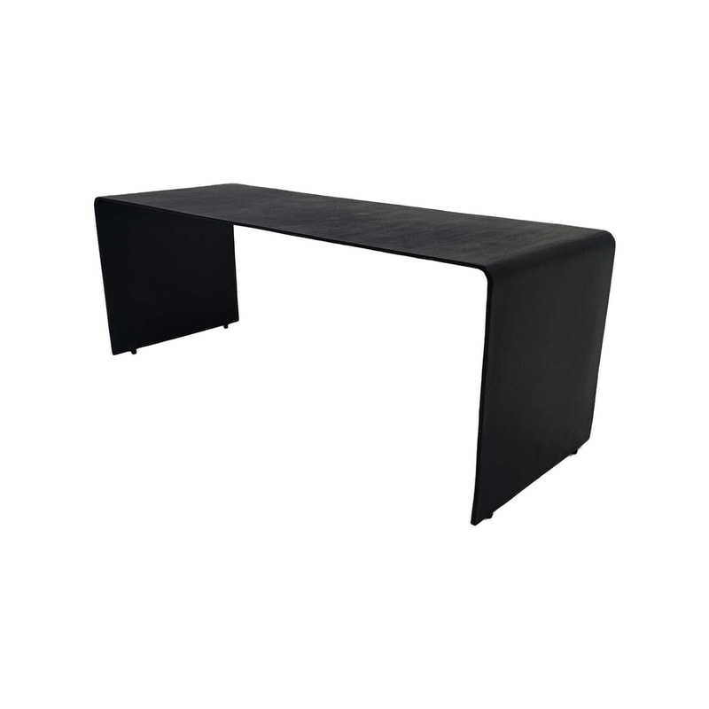 F-CT176-BL Ellen rectangular coffee table in black metal