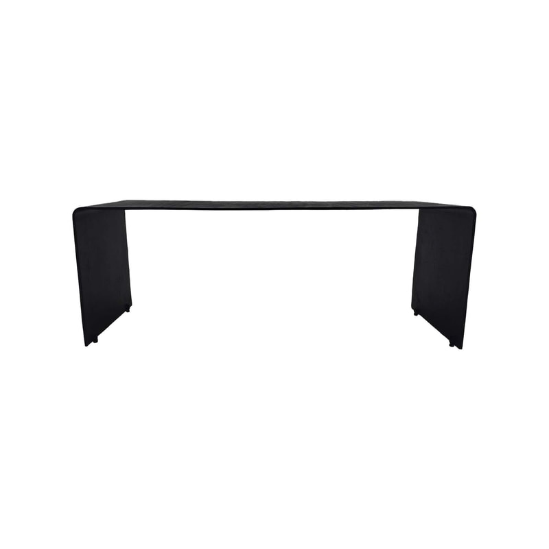 F-CT176-BL Ellen rectangular coffee table in black metal