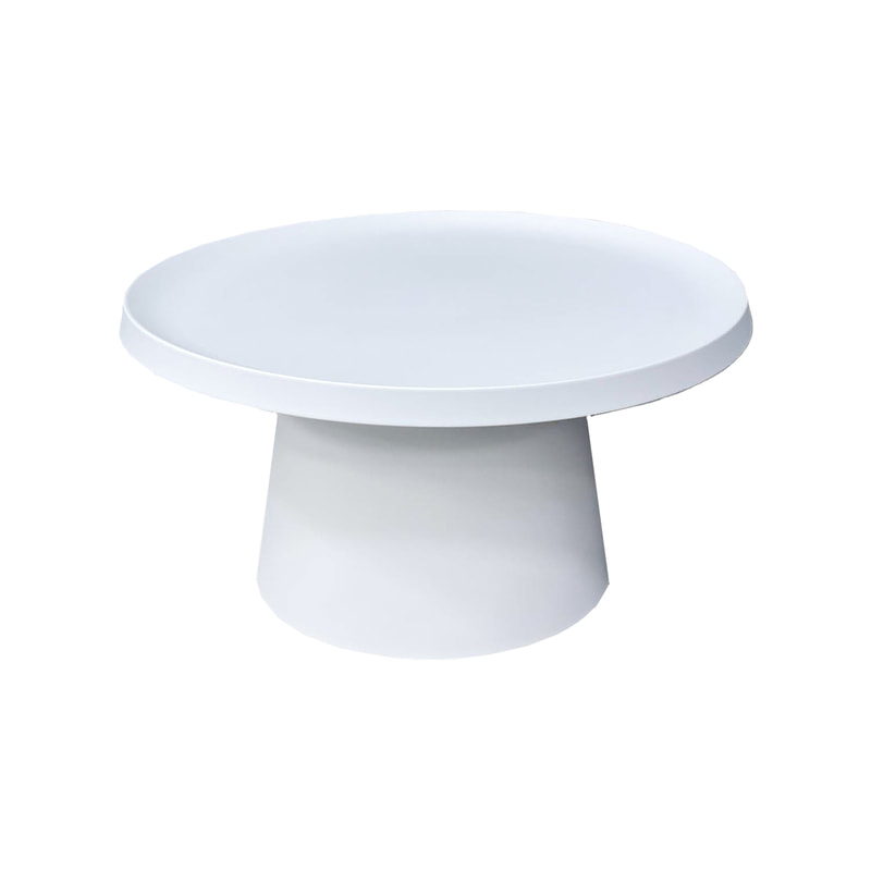 F-CT188-WH Dune round coffee table in white