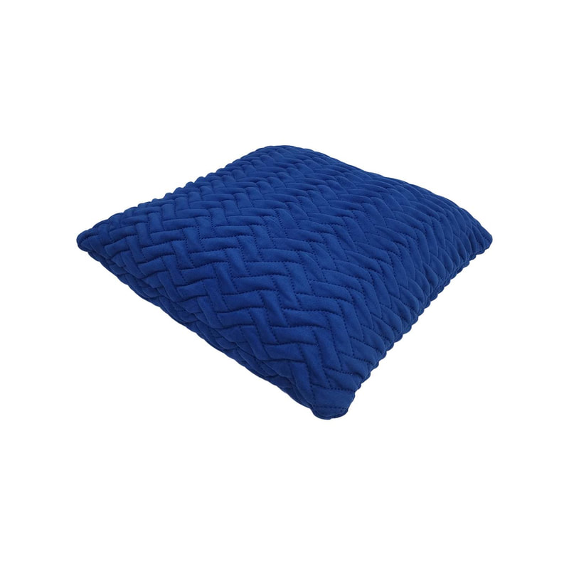 F-CU101-RB Lilly cushion in royal blue suede