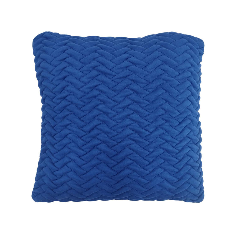 F-CU101-RB Lilly cushion in royal blue suede