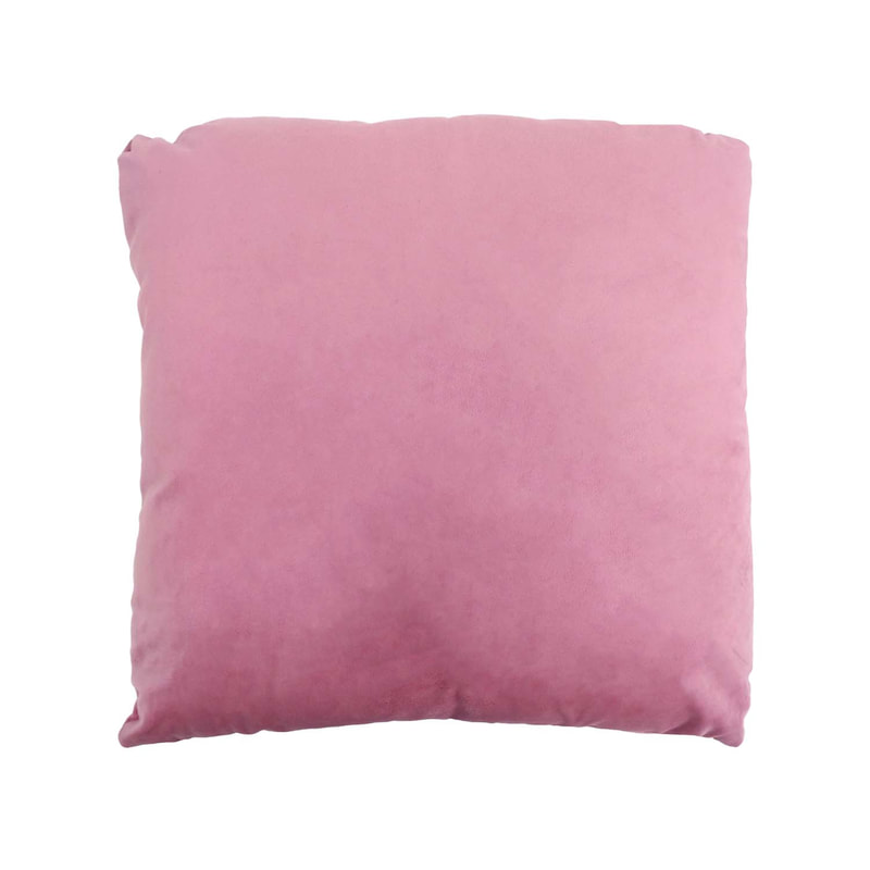 F-CU106-PI Carli cushion in mid pink suede