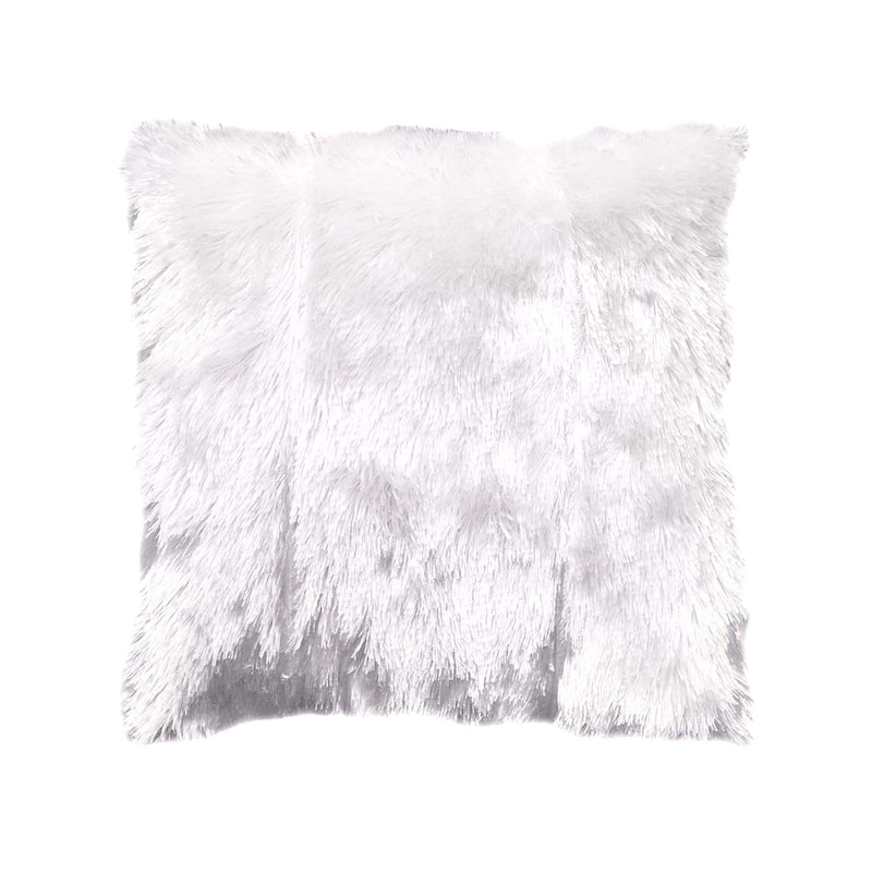 F-CW109-WH 40cm x 40cm Misa Cushion in white suede fabric