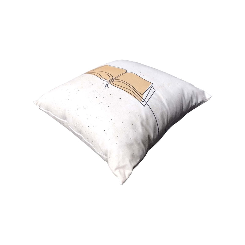 F-CW171-OW for 40cm x 40cm Maha cushion in off white with printed image on top
