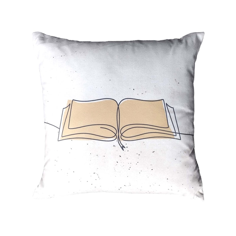 F-CW171-OW for 40cm x 40cm Maha cushion in off white with printed image on top