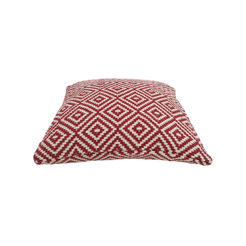F-CW204-WR Eloise cushion in red and white pattern