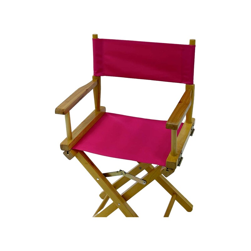 F-DR101-HP Kubrick director's chair in hot pink fabric with natural wooden frame 