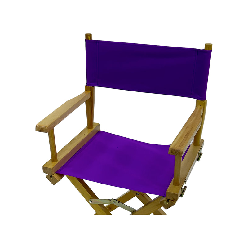 F-DR101-PR Kubrick director's chair in purple fabric with natural wooden frame 