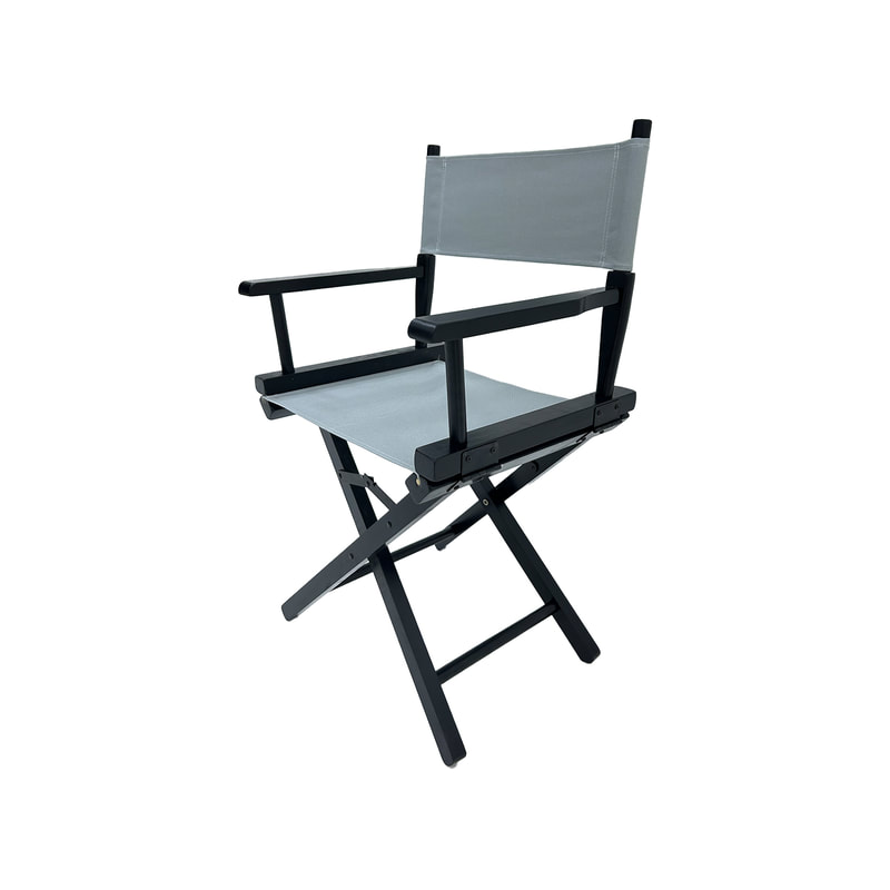 F-DR103-GY Kubrick director's chair in grey fabric with black wooden frame 