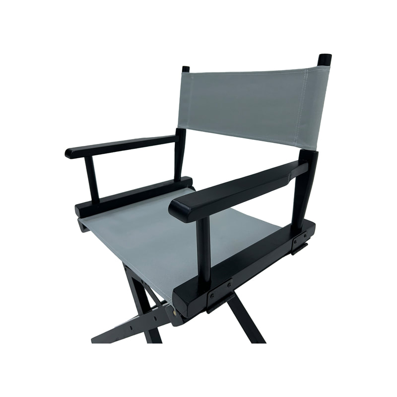 F-DR103-GY Kubrick director's chair in grey fabric with black wooden frame 
