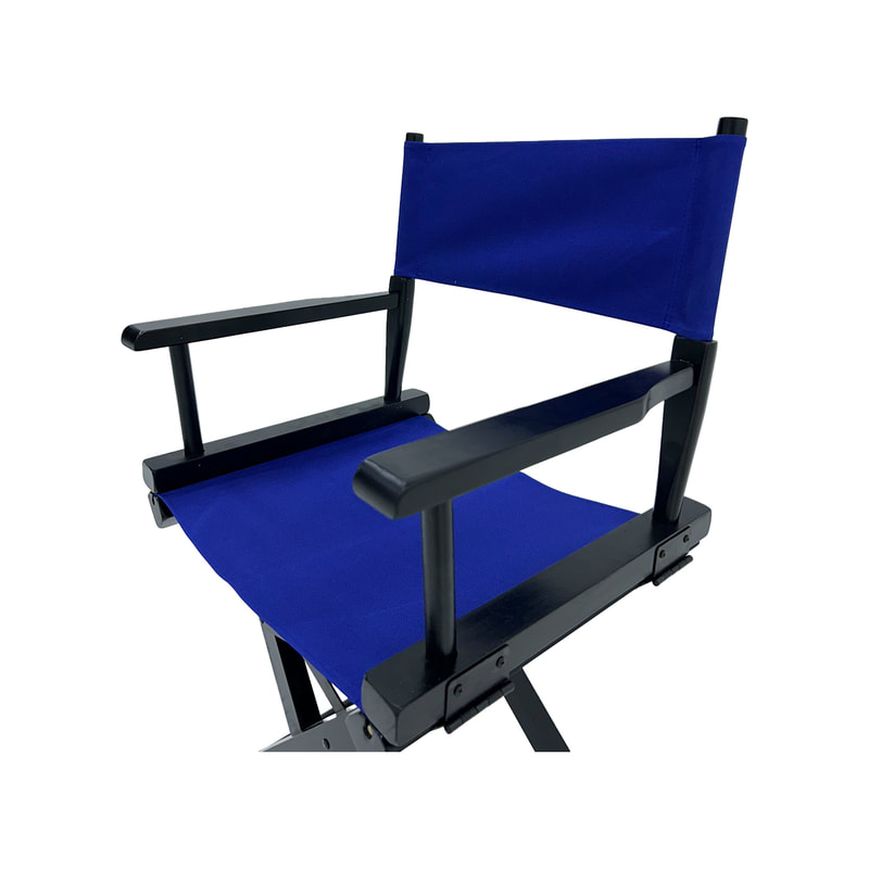 F-DR103-MB Kubrick director's chair in midnight blue fabric with black wooden frame 