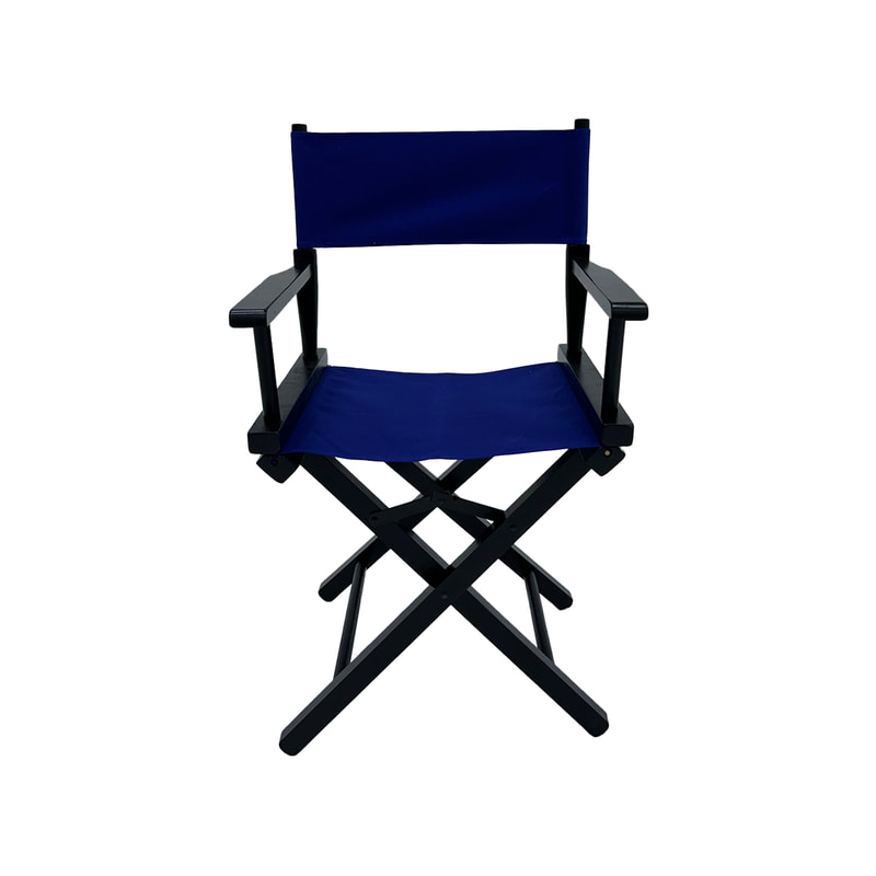 F-DR103-MB Kubrick director's chair in midnight blue fabric with black wooden frame 