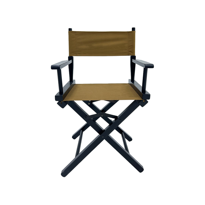 F-DR103-OC Kubrick director's chair in ochre fabric with black  wooden frame 