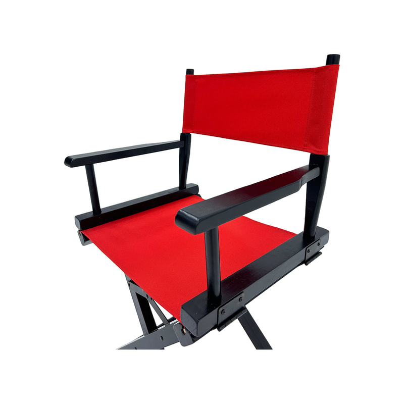 F-DR103-RE Kubrick director's chair in red fabric with black wooden frame 