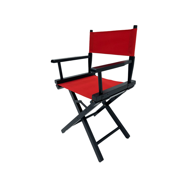 F-DR103-RE Kubrick director's chair in red fabric with black wooden frame 