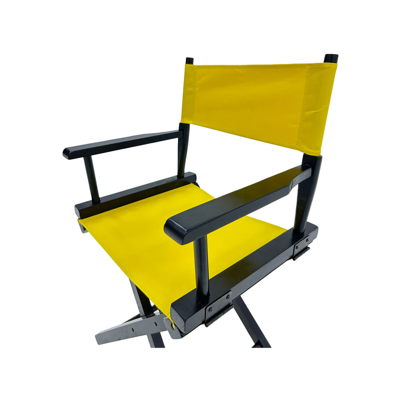 F-DR103-YL Kubrick director's chair in yellow fabric with black wooden frame 