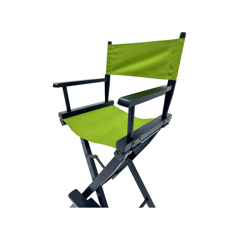F-DR104-OG Kubrick director's high chair in olive green fabric with black wooden frame 