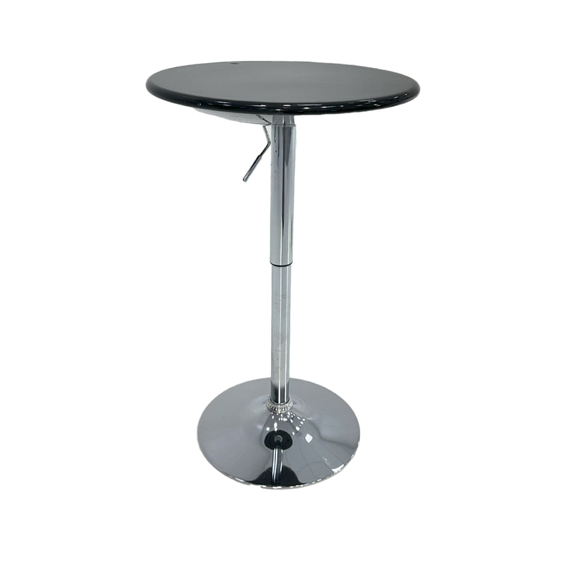 F-HT101-BL Type 1 Occa high table with black top and adjustable stainless steel base