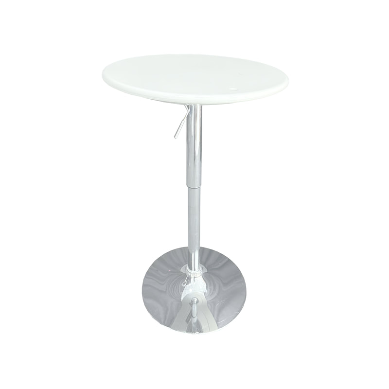 F-HT101-WH Type 1 Occa high table with white top and adjustable stainless steel base