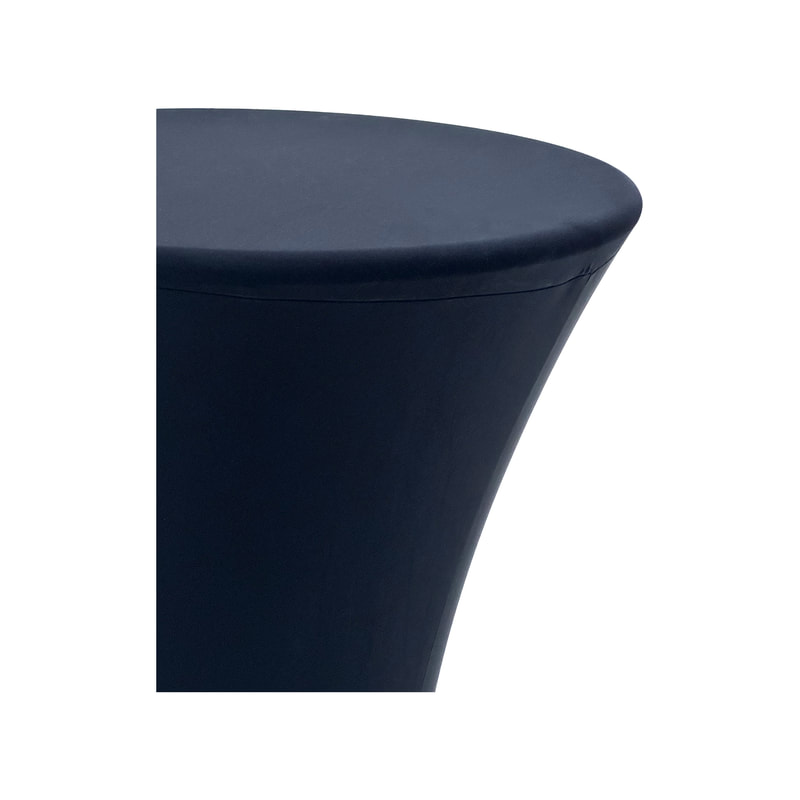F-HT102-BL Vella high table with black stretched fabric cover