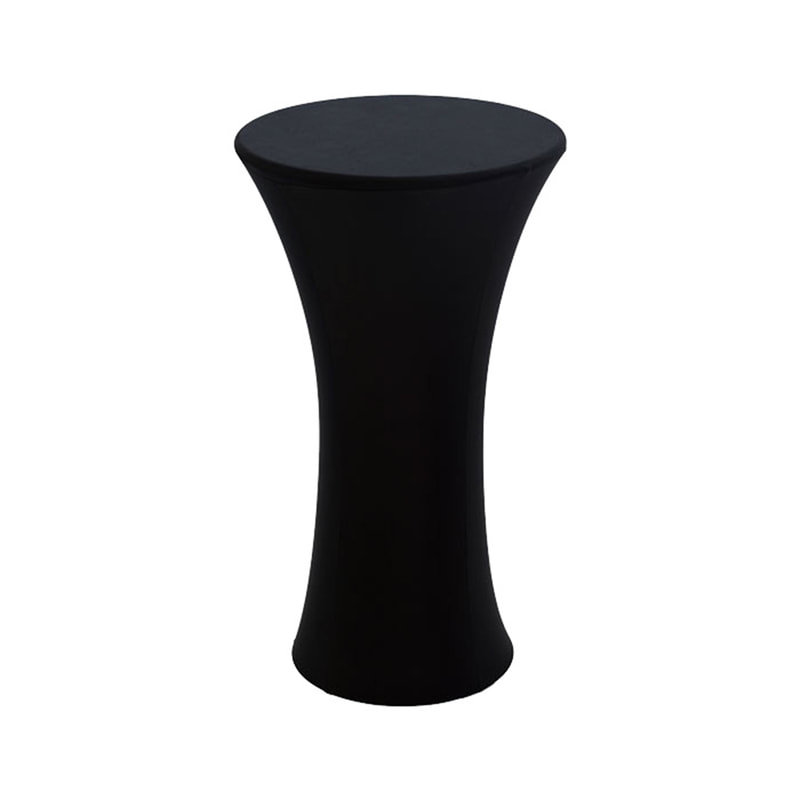 F-HT102-BL Vella high table with black stretched fabric cover