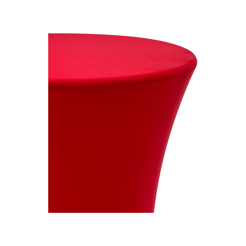 F-HT102-RE Vella high table with red stretched cover