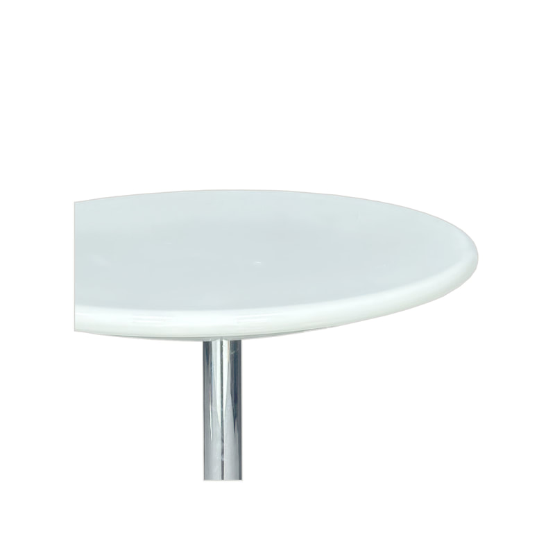 F-HT111-WH Type 2 Occa high table with white top and stainless steel base