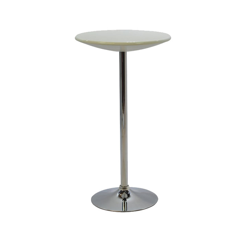 F-HT111-WH Type 2 Occa high table with white top and stainless steel base