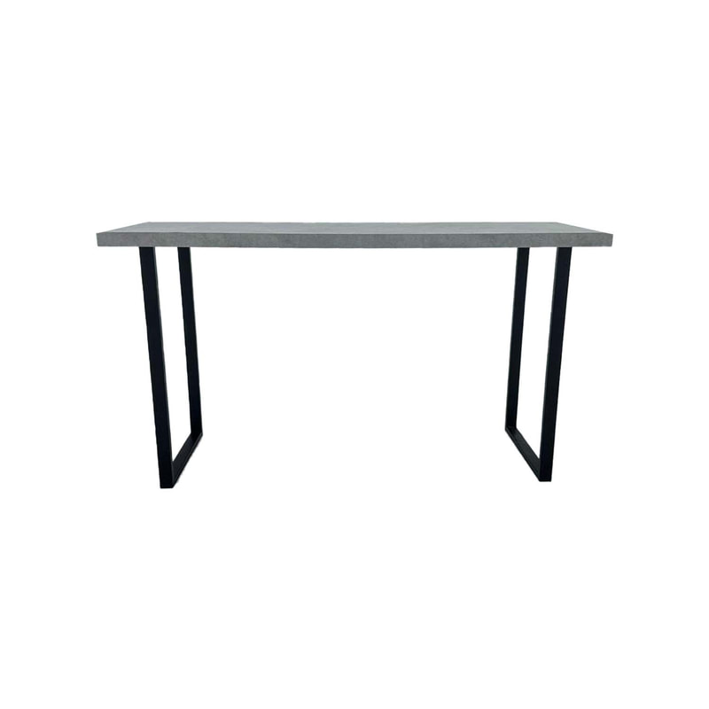F-HT123-CC Mabon table and concrete effect top with black metal frame