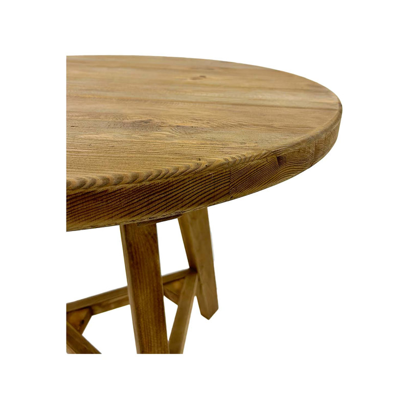 F-HT125-NW Tucker high table in natural solid wood​