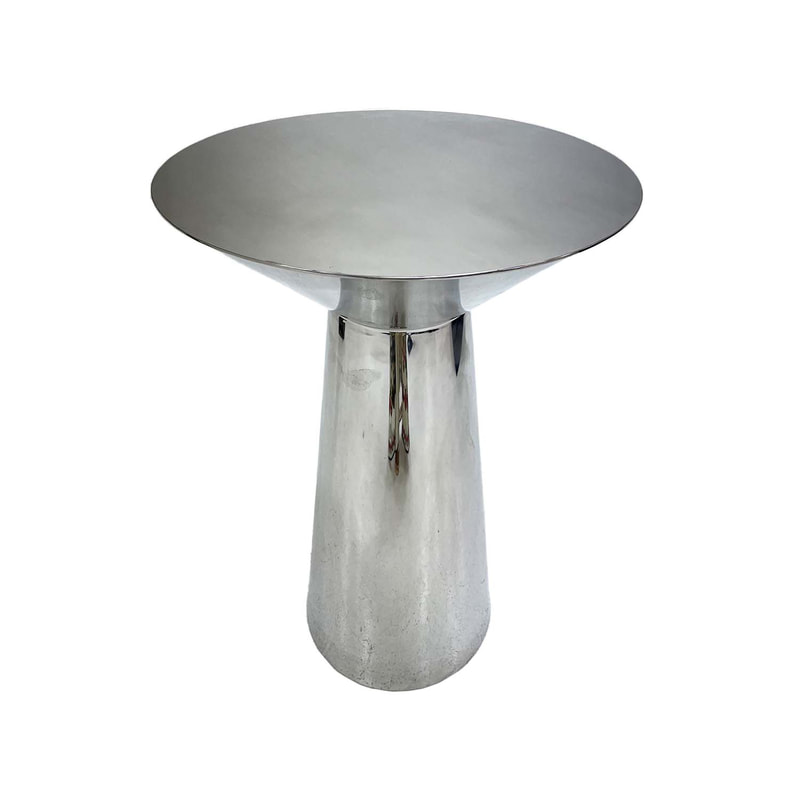 F-HT126-SI Melbourne high table in silver plated finish 
