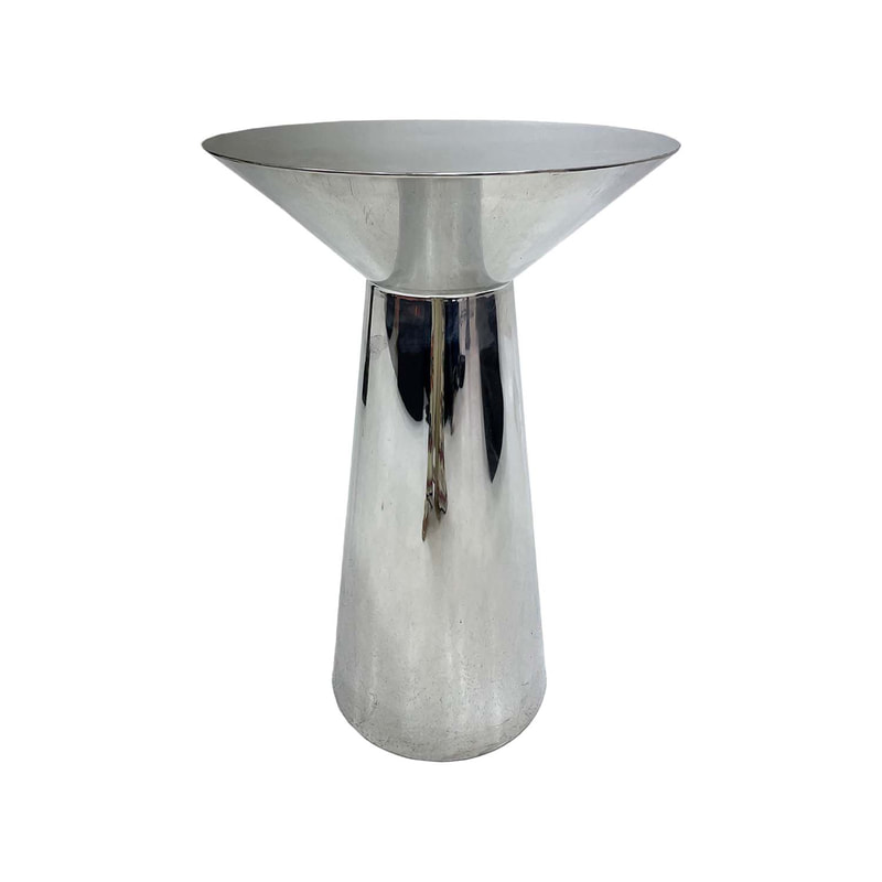 F-HT126-SI Melbourne high table in silver plated finish 