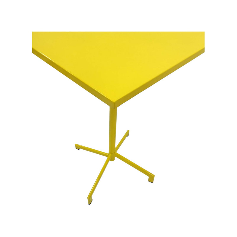 F-HT147-YL Austin high table in yellow powder coated finish with folding top