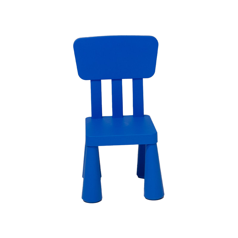 F-KC106-BU Kraft kids chair in blue plastic