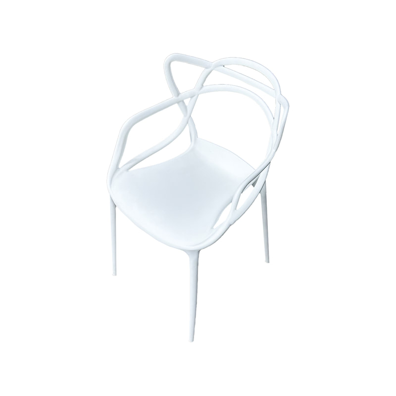 F-KC107-WH Billy kids chair in white plastic