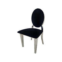 Kids Silver Dior Chair - Black ​F-KC132-BL