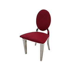Silver Dior Barstool - Dark Red F-BS132-DR