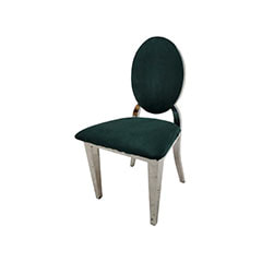 Kids Silver Dior Chair - Emerald Green F-KC132-EG