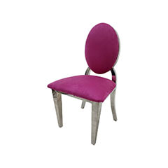 Kids Silver Dior Chair - Hot Pink ​F-KC132-HP