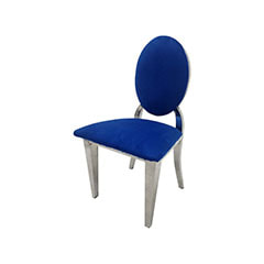 Kids Silver Dior Chair - Midnight Blue F-KC132-MB