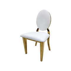 Kids Gold Dior Chair - White ​F-KC133-WH