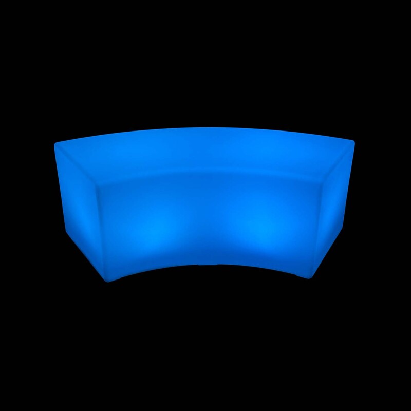 F-LD101-MC Luxe LED curved bench with remote control