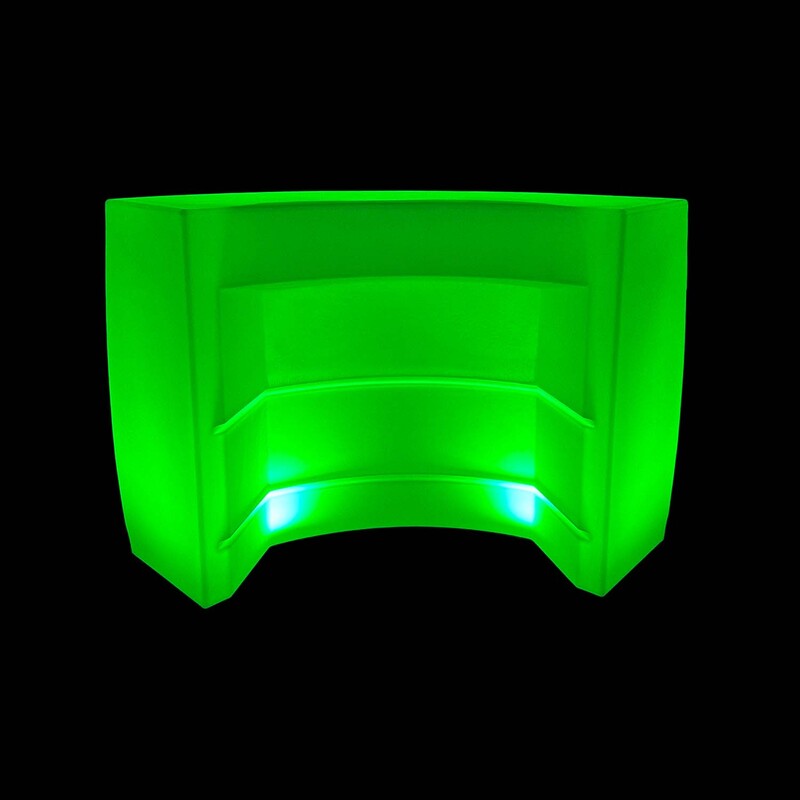 F-LD20-MC Modular Luxe LED curved bar unit in multi -coloured