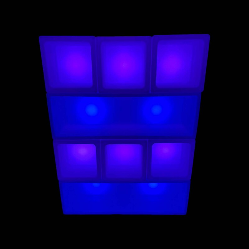 F-LD122-MC Type 2 Luxe LED back bar counter in multi-coloured