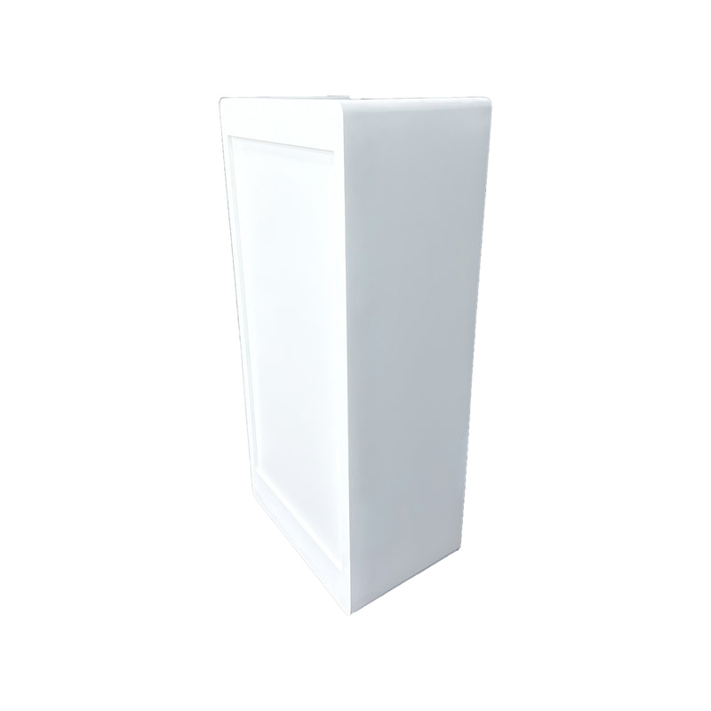 F-LE103-WH Type 3 lectern in white paint finish with a recessed front panel