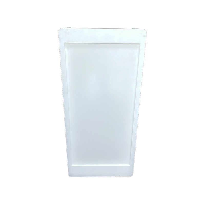 F-LE103-WH Type 3 lectern in white paint finish with a recessed front panel