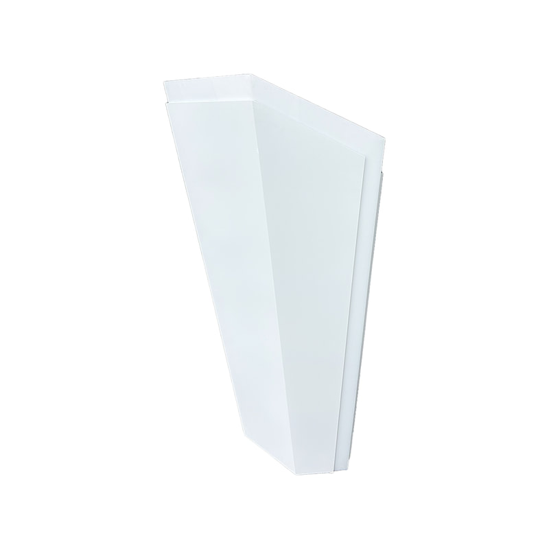 F-LE104-WH Type 4 lectern polygon in white paint finish with an acrylic top
