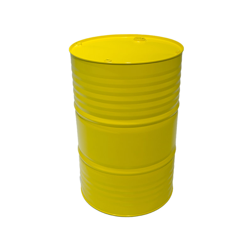 F-OL101-BY Oil drum in bright yellow paint finish